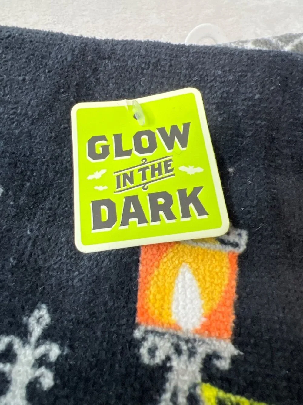 New Halloween Hand Towels Glow in the Dark Spider Webs Street lamps Spooky 2 PK
